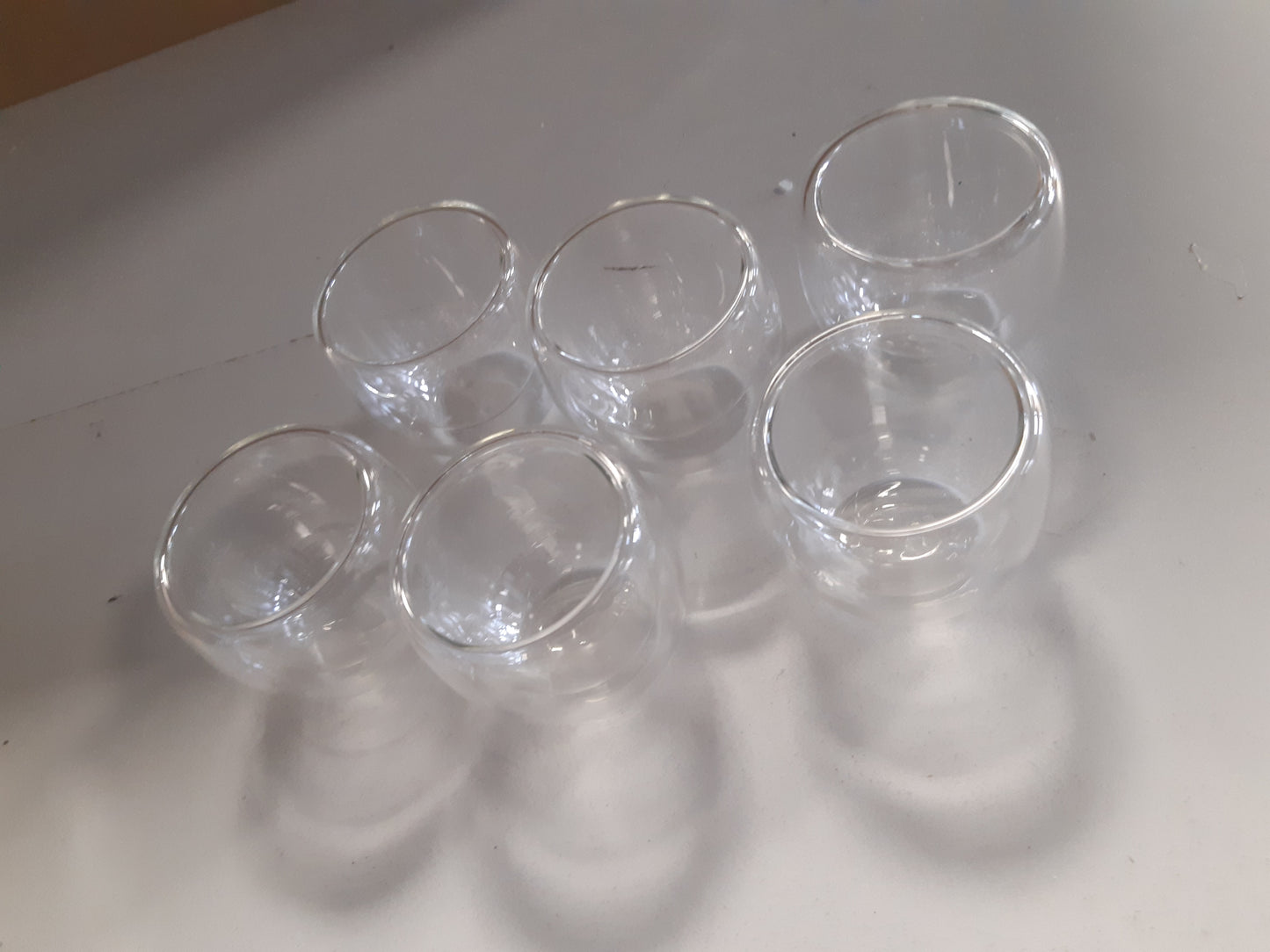 224114 - MEZZAR Filxhan Espresso, Set prej 6 Filxhanësh, 80ML, Filxhan Qelqi Transparent me Mure të Dyfishta