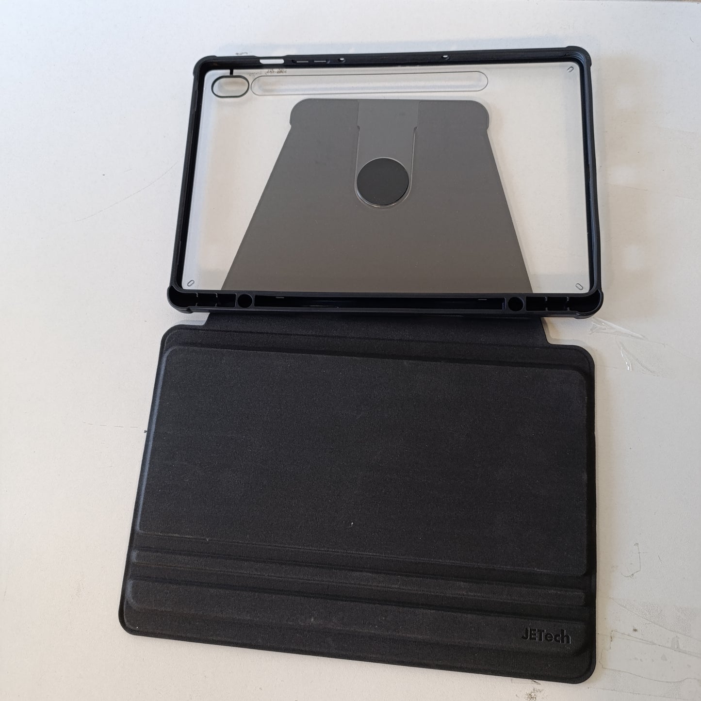 266994 - JETech Mbështjellëse rrotulluese për Samsung Galaxy Tab S10 Lite / S10 FE / S9 FE 10.9 inç / S9 11 inç me mbajtëse S Pen, e zezë