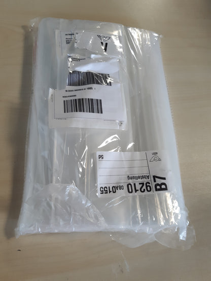 216681 - 50 Qese të Mëdha me Zinxhir të Ripërdorshme 30 x 40 cm - Qese Transparente - Plastike