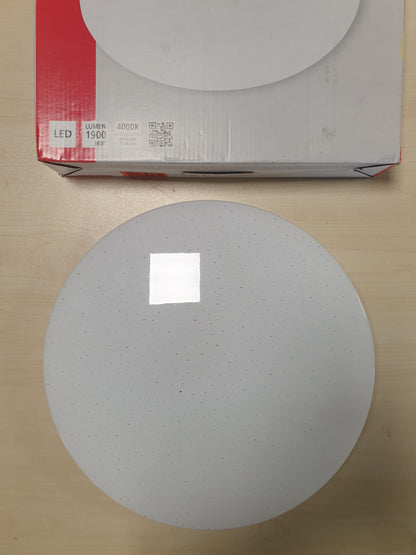 224380 - EGLO Llambë tavani Pogliola-S, Ø 31 cm, dritë tavani LED, llambë dhome ndenjeje, çelik dhe plastike