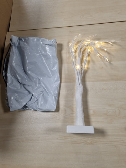 243007 - CELEBRIGHT Pema e Pashkëve me Drita, 60 cm/2 ft, 24 Drita LED të Bardha të Ngrohta, Funksionon me Bateri, Funksion Kohëmatësi