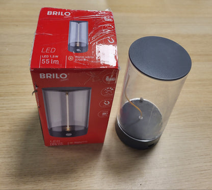 228675 - BRILONER Llambë Tavoline LED Pa Tel, 4-Fazash, Dritë e Bardhë e Ngrohtë, Karikim USB-C, 7x14.5 cm, Antracit