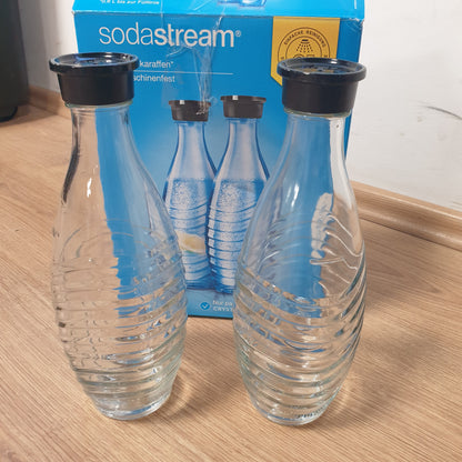 262955 - SODASTREAM Karafe Qelqi 0.7 L me 2 Të Ripërdorshme, E Përshtatshme me Penguin dhe Crystal, Miqësore me Mjedisin
