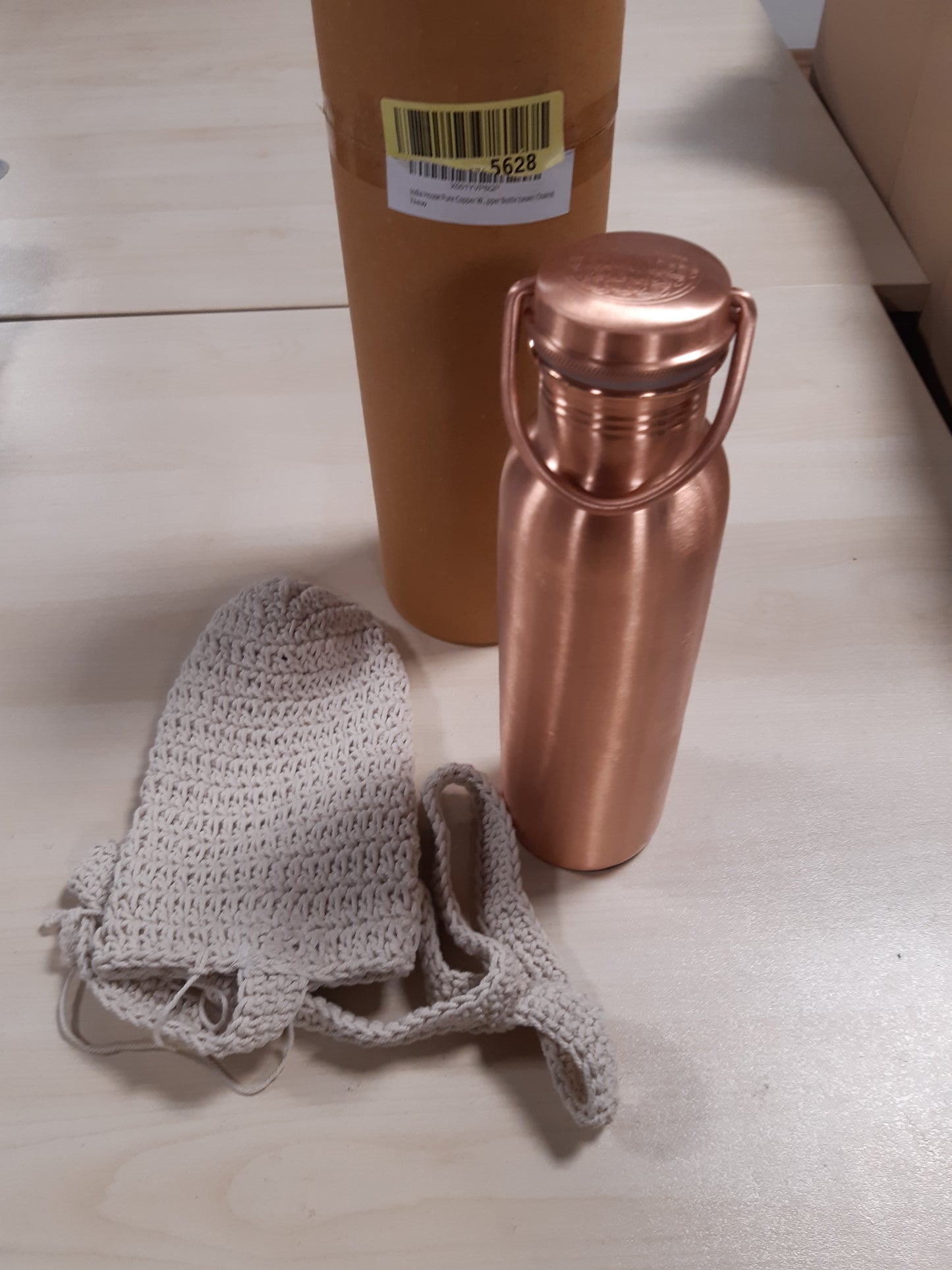 255293 - SHTËPIA INDIANE Shishe Uji prej Bakri të Pastër, 1000ml, Ayurvedic, pa rrjedhje