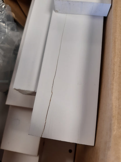 212249 - VIDAXL Karrige Kopshti me Jastëk Dru Pishe e Bardhë