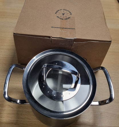 245091 - FISSLER Tigan Original-Profi Collection/Çelik Inox (Ø 16 cm, 2.1L) me kapak qelqi – Induksion, Argjend