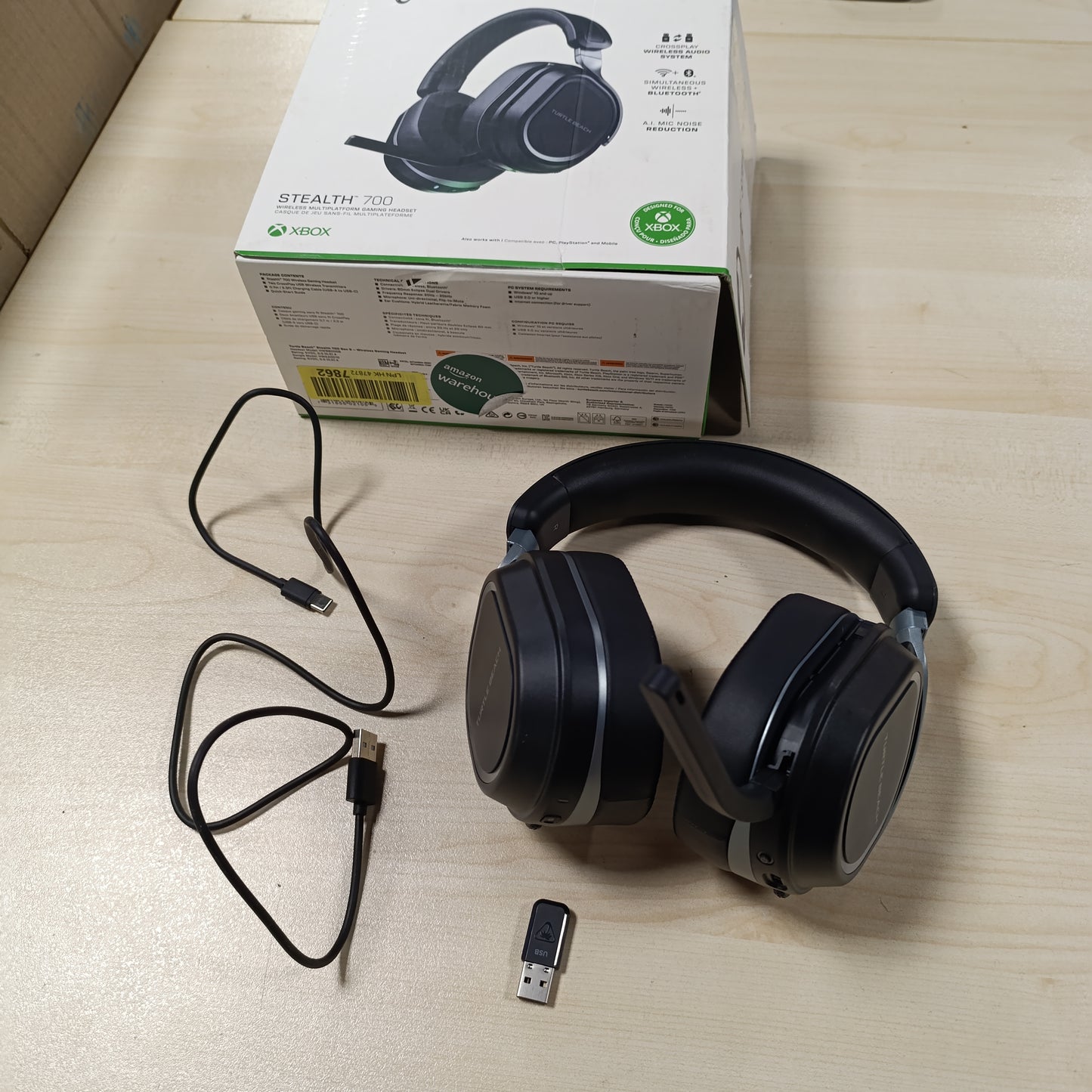 267618 - TURTLE BEACH Kufje Lojërash Stealth 700 pa Tel për Xbox Series X|S, Xbox One, PC, PS5 dhe Pajisje Mobile, të Zeza