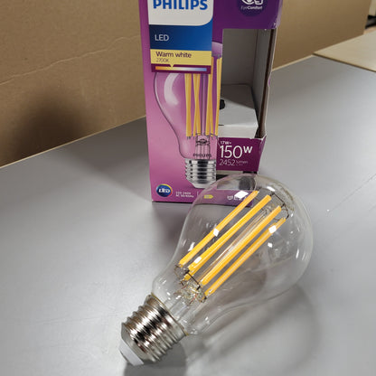 263245 - PHILIPS Llambë filamenti LED Classic E27 (150 W), llambë LED me dritë të bardhë të ngrohtë, transparente