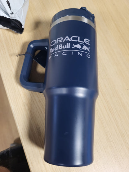 223090 - UNDERCOVER Filxhan i izoluar me kashtë Oracle Red Bull Racing - Kapacitet 880ml - Filxhan për pije prej çeliku inox me dorezë - Pa BPA