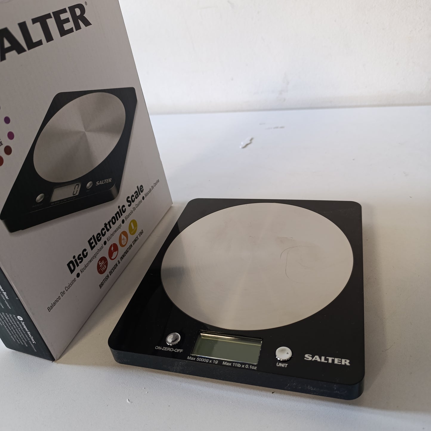 215412 - SALTER Peshore Dixhitale Kuzhine, peshoni ushqim 5000g + lëngje në ml dhe fl. Oz.