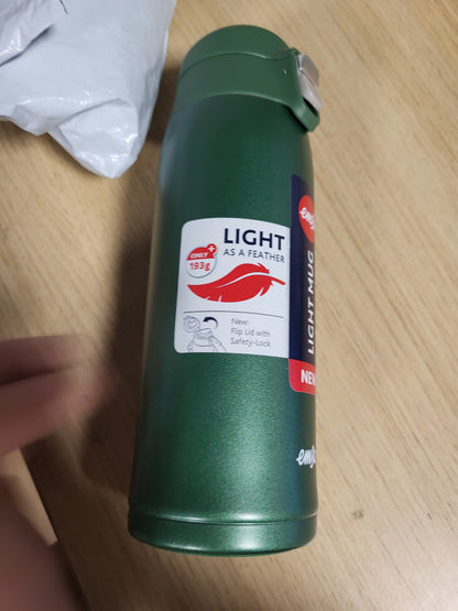 228252 - EMSAS - Filxhan Udhëtimi N21519, Kapaciteti: 0.4 L, Çelik inox, Mban pijet të ngrohta për 8 orë / të ftohta për 16 orë, Pa BPA, E gjelbër