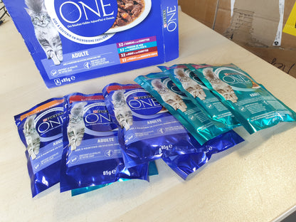 225240 - PURINA ONE Mace e Rritur e Grirë në Salcë Shumëllojshmerish 8x85g