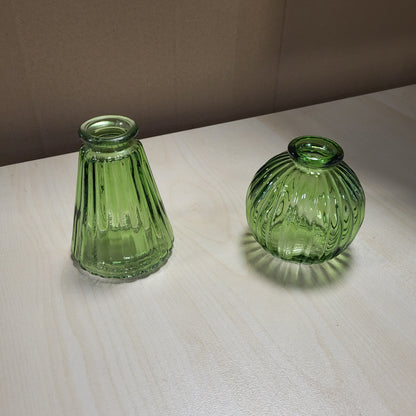 248164 - SASS & BELLE Set prej 3 vazosh qelqi të gjelbra