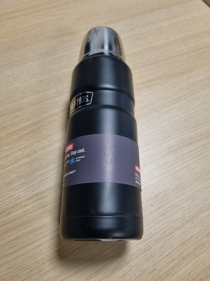 223366 - KING Termos shumëfunksional prej çeliku inox 470ml, e zezë mat