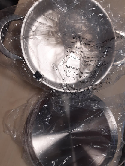 213945 - IBILI Tenxhere Noah me kapak, 18 cm, çelik inox 18/10, e përshtatshme për induksion