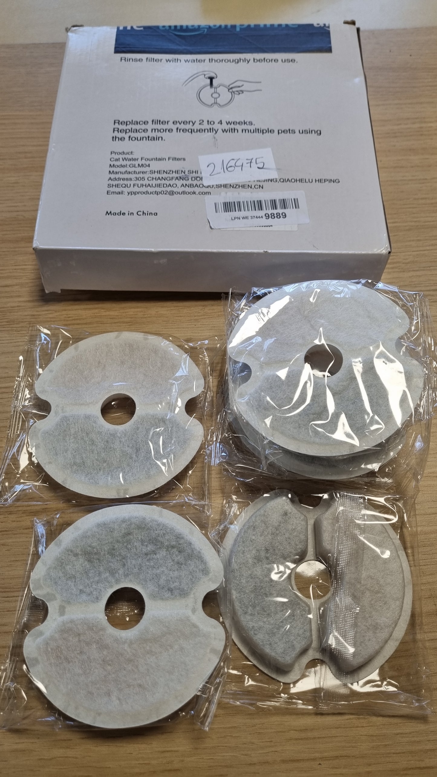 216475 - Set filtrash uji me 6 pjesë, filtra zëvendësues YIUPEA për shatërvanë macesh 2L dhe 2.5L
