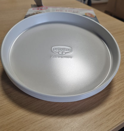 184561 - DR. OETKER Set 4 Pjesë Tavash Pjekjeje, Rrumbullaktë Ø 17 cm, Me Shtresë Jo-ngjitëse, Për Ëmbëlsira të Gjata dhe Ylber, Dizajn Retro Rozë/Krem
