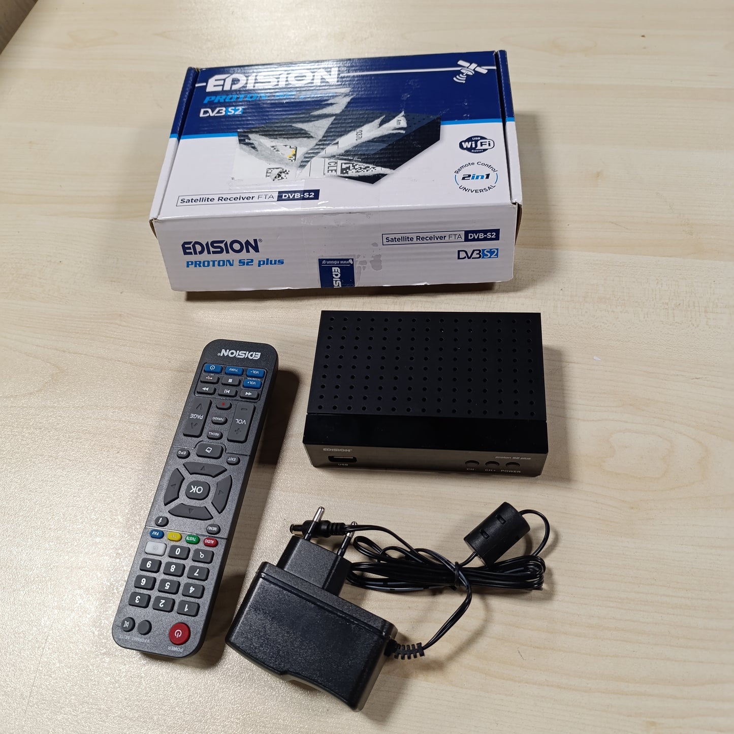 268469 - EDISION Marrës Satelitor Proton S2 Plus Full HD FTA, Telekomandë Comfort 2-në-1, DVB-S2, HDMI, SCART, S/PDIF, USB, LAN, Mbështetje USB WiFi