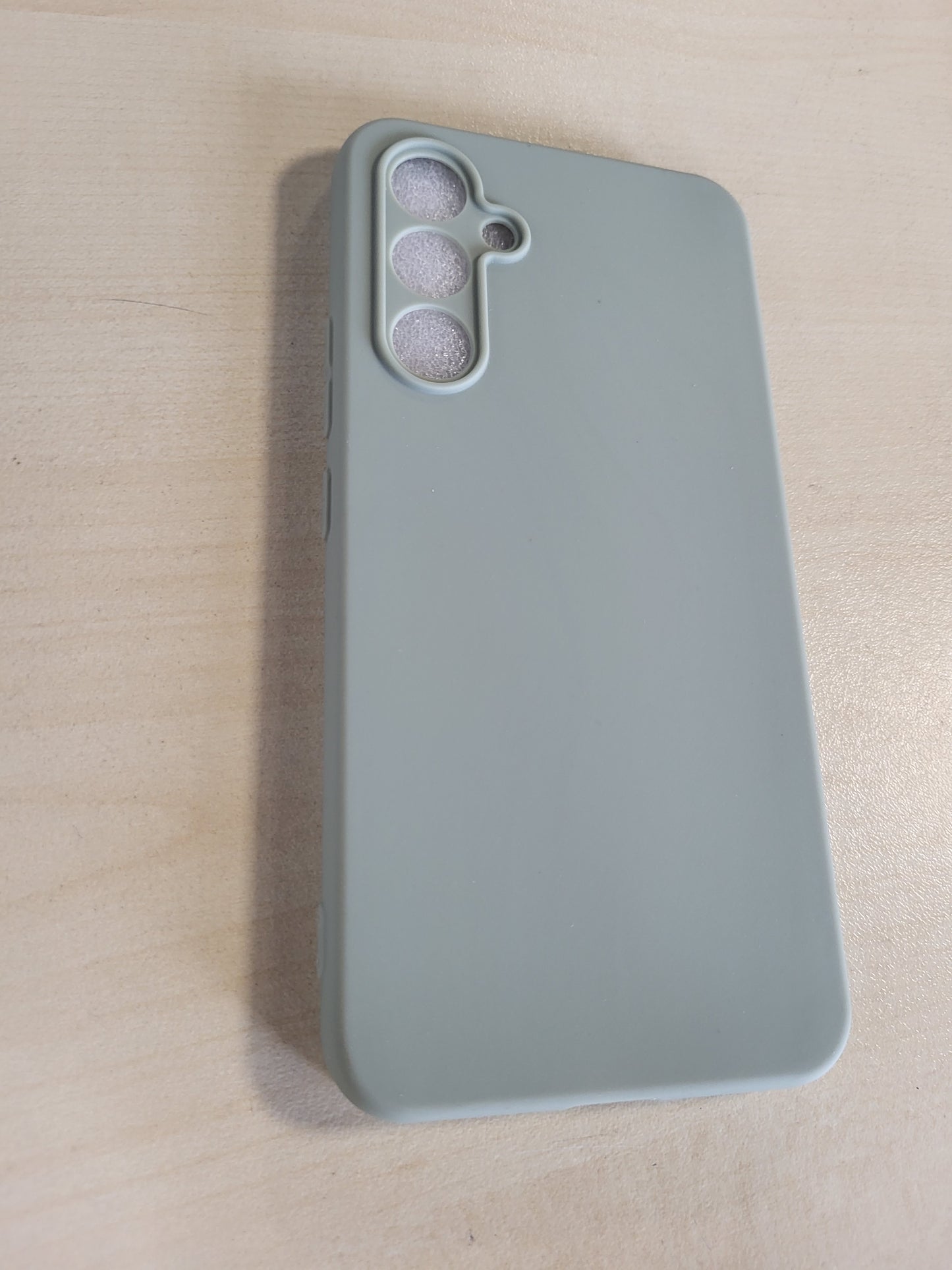 269598 - Mbështjellëse kwmobile për Samsung Galaxy A54 5G - Mbështjellëse Telefoni prej Silikoni të Butë - Gri-Jeshile