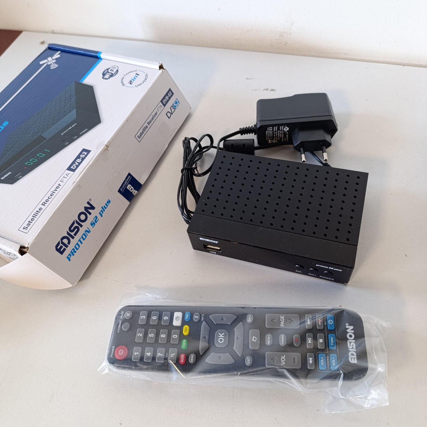 266473 - EDISION Marrës Satelitor Proton S2 Plus Full HD FTA, Telekomandë Comfort 2-në-1, DVB-S2, HDMI, SCART, S/PDIF, USB, LAN, Mbështetje USB WiFi