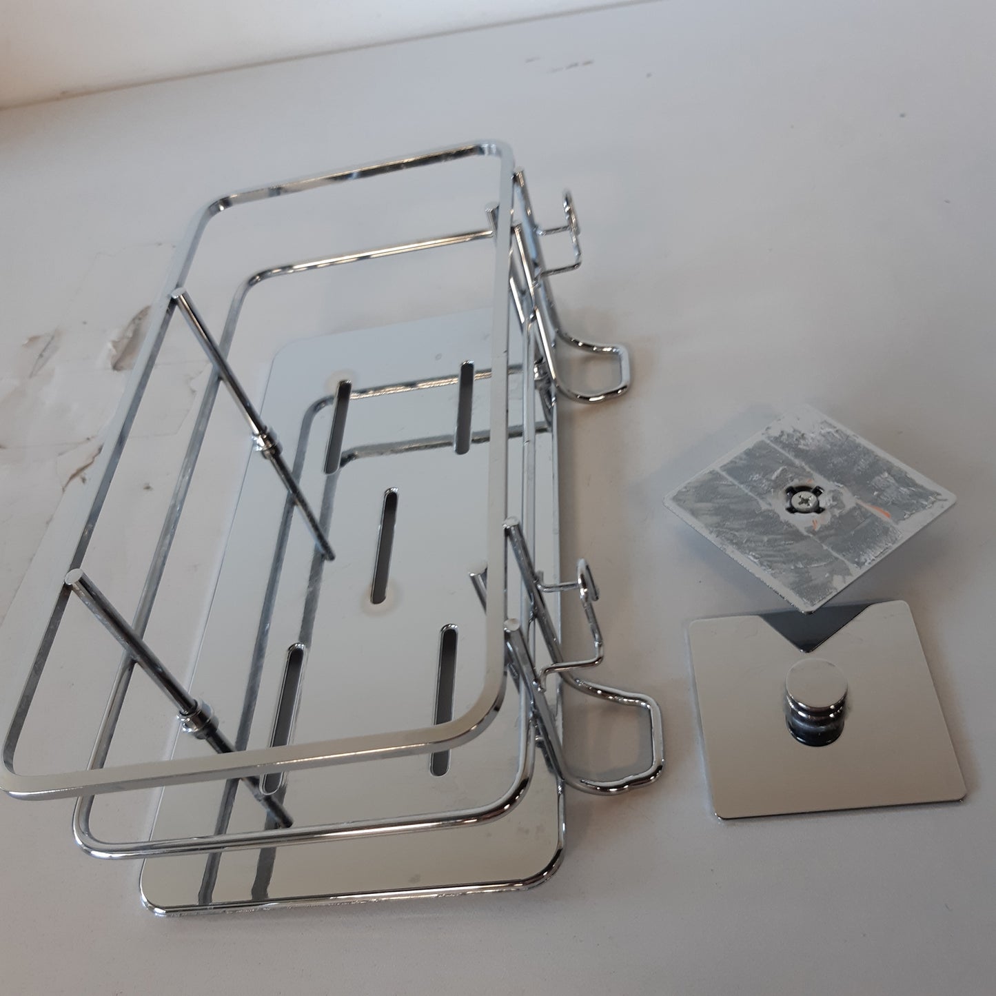 214158 - WENKO Raft Muri prej Çeliku Inoks 24 x 10 x 14.5 cm, rezistent ndaj ndryshkut