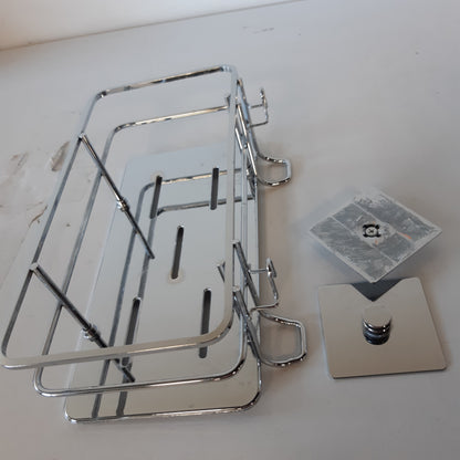 214158 - WENKO Raft Muri prej Çeliku Inoks 24 x 10 x 14.5 cm, rezistent ndaj ndryshkut