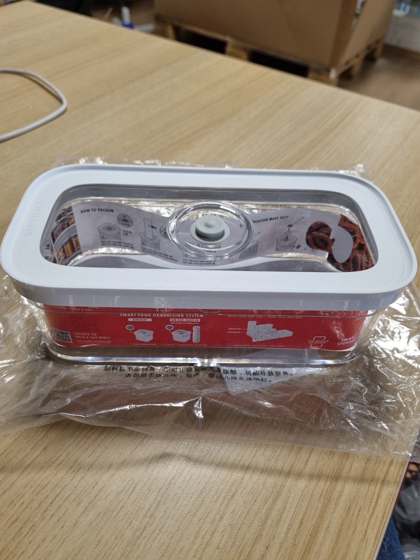 222995 - ZWILLING - Kuti Kubi Fresh & Save, Madhësia M, Enë Ruajtjeje Hermetike, e Sigurt për Lavatriçe, Transparente