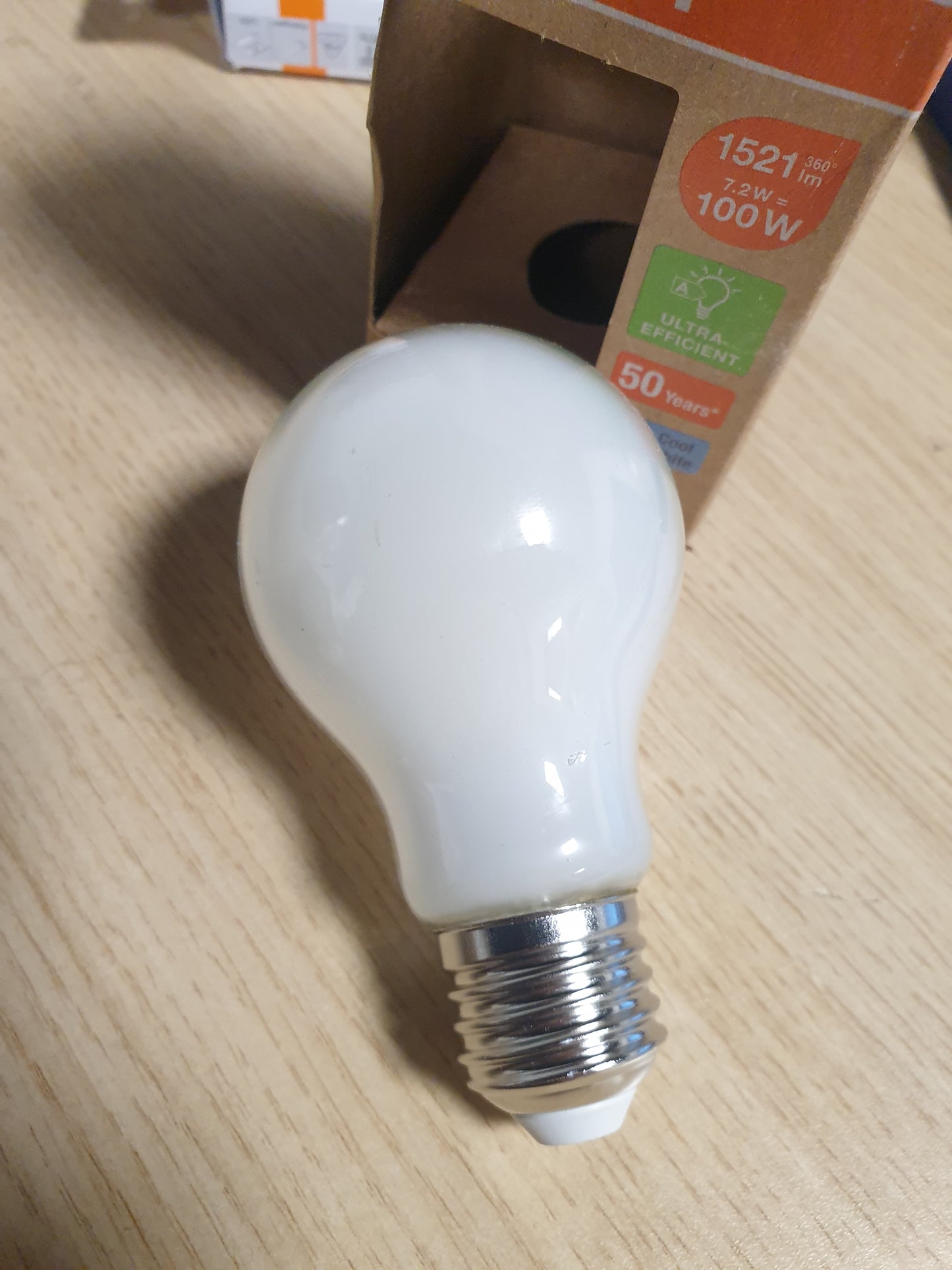 253120 - OSRAM LED SUPERSTAR+ CLASSIC A GL FR 100, E27, 7.2W, 1512lm, 4000K, dritë e bardhë e ftohtë