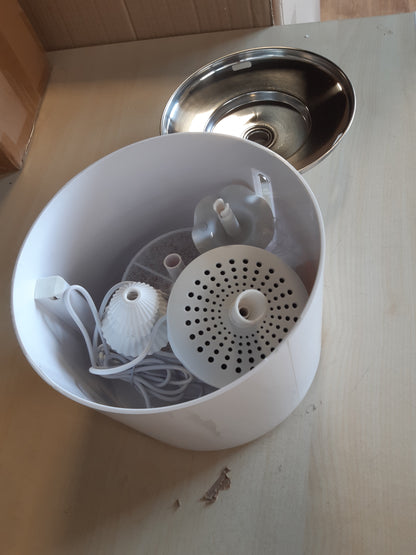184220 - AMAZON BASICS Shatërvan Pijeje për Mace prej Çeliku Inoks me 3 Filtra, Kapacitet 3L, i Bardhë