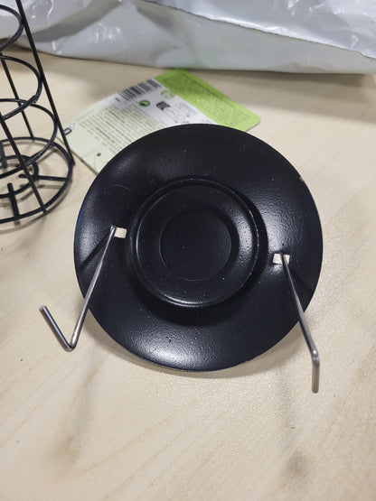 216757 - Corrie Black Mbajtëse topash dhjami, 23.5 cm, Metal rezistent ndaj motit, Kapak i lëvizshëm
