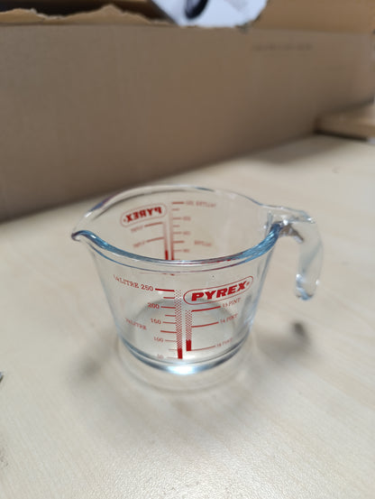 257421 - PYREX Gotë matëse prej qelqi ultrarezistent, transparente, 0.25 l