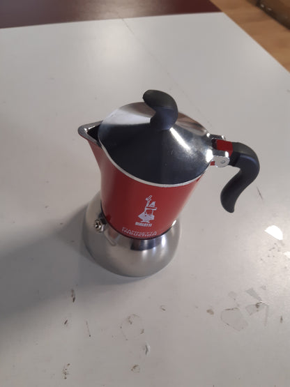 213479 - BIALETTI Makinë kafeje me induksion, 4 filxhanë (150 ml), e përshtatshme për të gjitha sobat, e kuqe