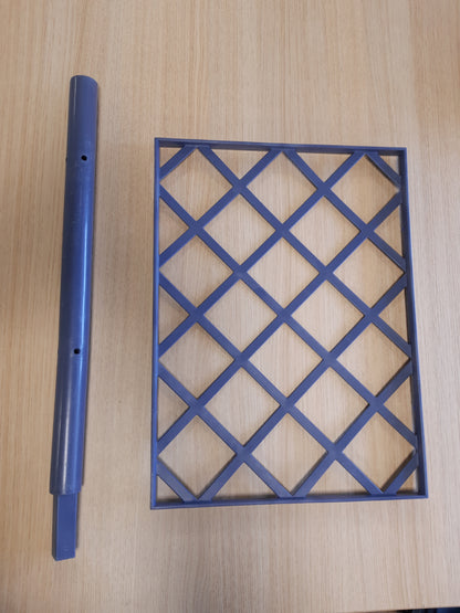212119 - VIDAXL vazo me rrjetë, blu-gri, 120x40x121.5 cm, PP