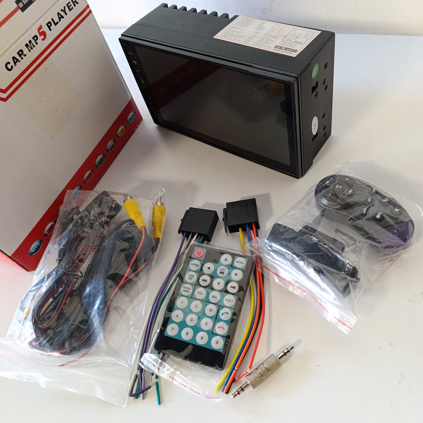 269293 - Bosszi Radio Makine 2 DIN HD me Ekran me Prekje Stereo 7 inç Mbështet Bluetooth Thirrje pa Duart Lidhje me Pasqyrë FM Kartë USB TF Hyrje AUX (përfshin kamerën e kthimit)