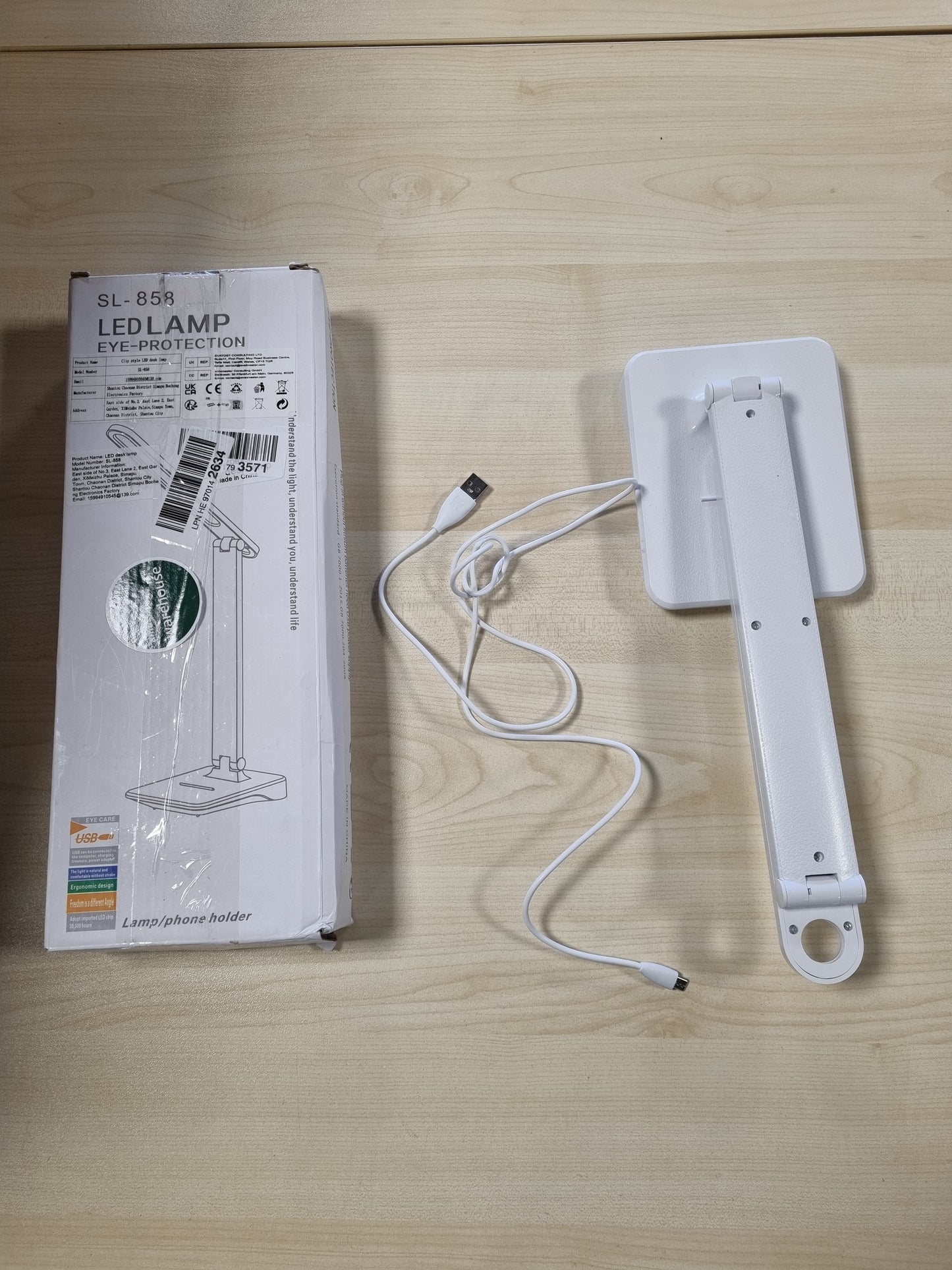 237154 - Diboniur Llambë Tavoline LED, Pa Tel, Bateri 2400mAh, 3 Modalitete Temperature, e Palosshme