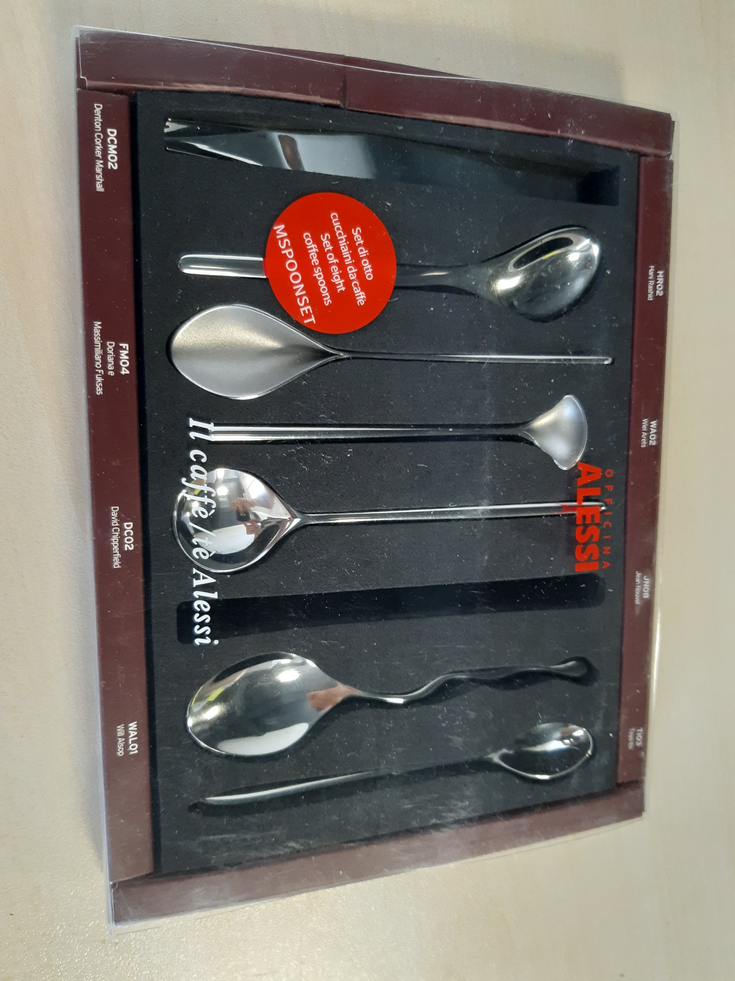 199184 - ALESSI Set i 8 Lugëve Il Caffè për Ekspreso në Paketim Dhurate