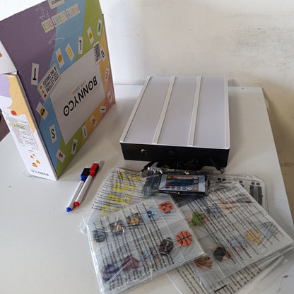 196453 - BONNYCO Kuti Drite LED me Ndryshim Ngjyrash, 400 Shkronja dhe Emoji, 2 Stilolapsa, USB dhe Karakteret Ä Ö Ü ß të Përfshira, 16 Ngjyra, për Dekorimin e Dhomës së Gjumit ose të Ndenjes