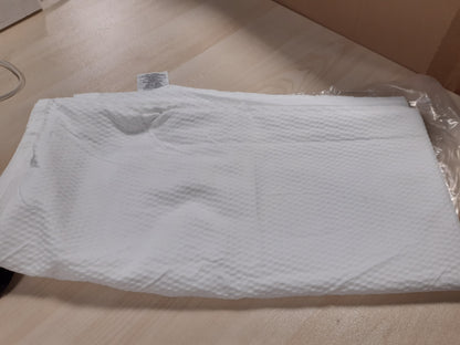 197813 - AMAZON BASICS Perde Dushi e Lehtë me Mikrofibër, e Butë dhe e Lehtë për të Pastruar, me Endje Vaflash, 183x183cm, e Bardhë