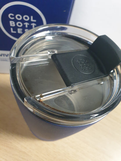 261698 - Termos çeliku inox 330 ml - Blu e ndezur - Kapak hermetik - Mban pijet e ftohta për 10 orë dhe pijet e nxehta për 5 orë