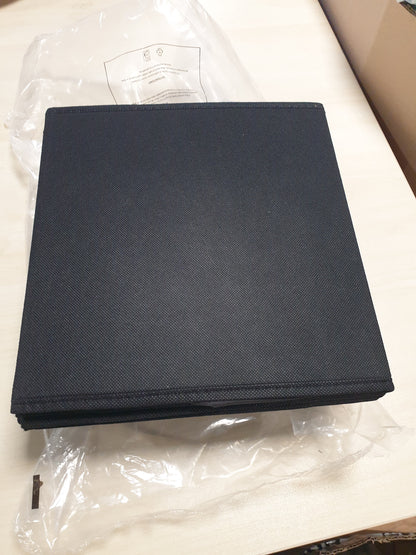 252191 - AMAZON BASICS - Kub/Organizues Ruajtjeje prej pëlhure i palosshëm me doreza, 26.6 x 26.6 x 27.9 cm, pako me 6 copë, ngjyrë e zezë e plotë.