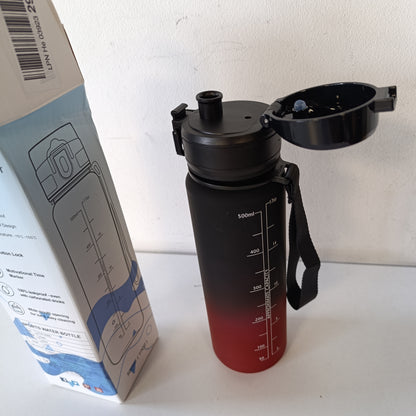 198281 - NËNË Shishe Uji për Fëmijë 500ml me Filtër, e Papërshkueshme nga Rrjedhjet, e Lehtë për tu Pastruar, me Shënues Kohor - Përdorim i Përshtatshëm në Shkollë, Zyrtë, Kamping, Sport, Vrapim, Palestër