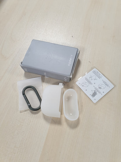 190001 - ELAGO Mbrojtëse Silikoni për AirPods 4 me Karabinier - Blu Fosforeshente, E Përputhshme me Karikimin pa Tel, Rezistent ndaj Goditjeve, Mbrojtje e Plotë