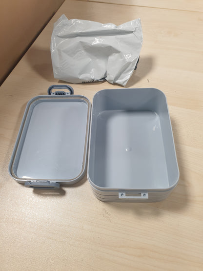 223954 - MEPAL Bento Dreka Box Midi TAB - 900 ml - Kuti Dreke me Ndarje për 2 Sanduiçe ose 4 Feta Buke - Blu Nordike