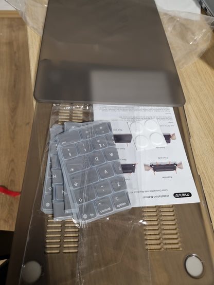 268932 - MOSISO Mbrojtëse e pajtueshme me MacBook Air 13 inç M5 M4 M3 M2 2026 2025-2022, ultra e hollë, A3449 A3240 A3113 A2681, mbrojtëse tastiere, gri guri