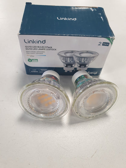 229818 - LINKIND Llambë LED GU10, 2.5W (zëvendëson 50W), 2700K e bardhë e ngrohtë, 415lm, kënd rrezatimi 90°, pako me 2 copë