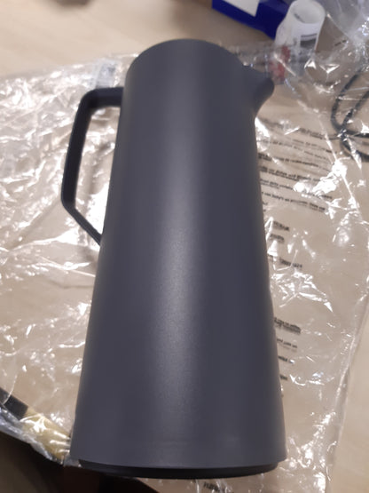 201612 - EMSA Motiva Termos Flask, Volumi 1L, Qelq izolues, Mban pije të nxehta për 12 orë dhe të ftohta për 24 orë, me mbyllje të shpejtë, Dizajn Antracit Nordik, Prodhuar në Gjermani, Modeli N41701