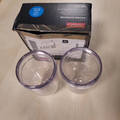 257748 - BODUM 11850-10SA PAVINA OUTDOOR Set me 2 gota plastike të qëndrueshme me mure të dyfishta, 0.45 l