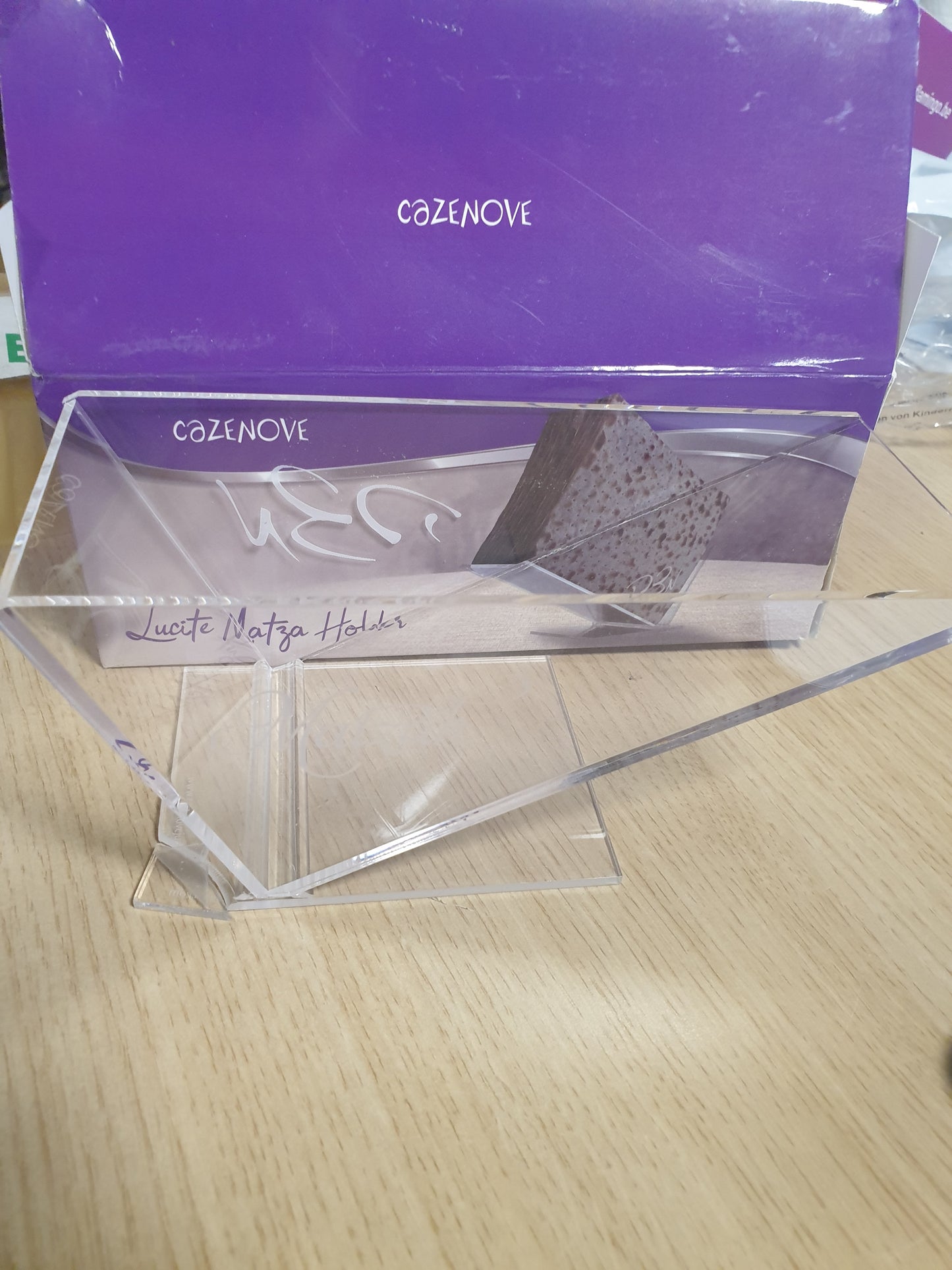 251642 - CAZENOVE Mbajtëse Matzah për Tavolinën Seder, Kuti Moderne Transparente për Matzah