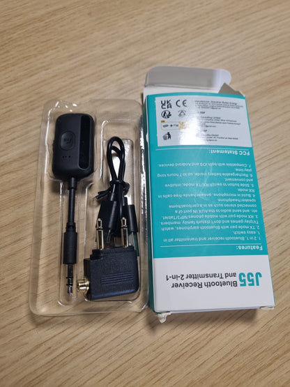 267072 - Transmetues dhe Marrës Bluetooth 5.4 elzle, Adaptues Audio Pa Tel 2 në 1 për TV, Aeroplan, Makinë, Sistem Stereo, i pajtueshëm me Kufje Bluetooth dhe AirPods