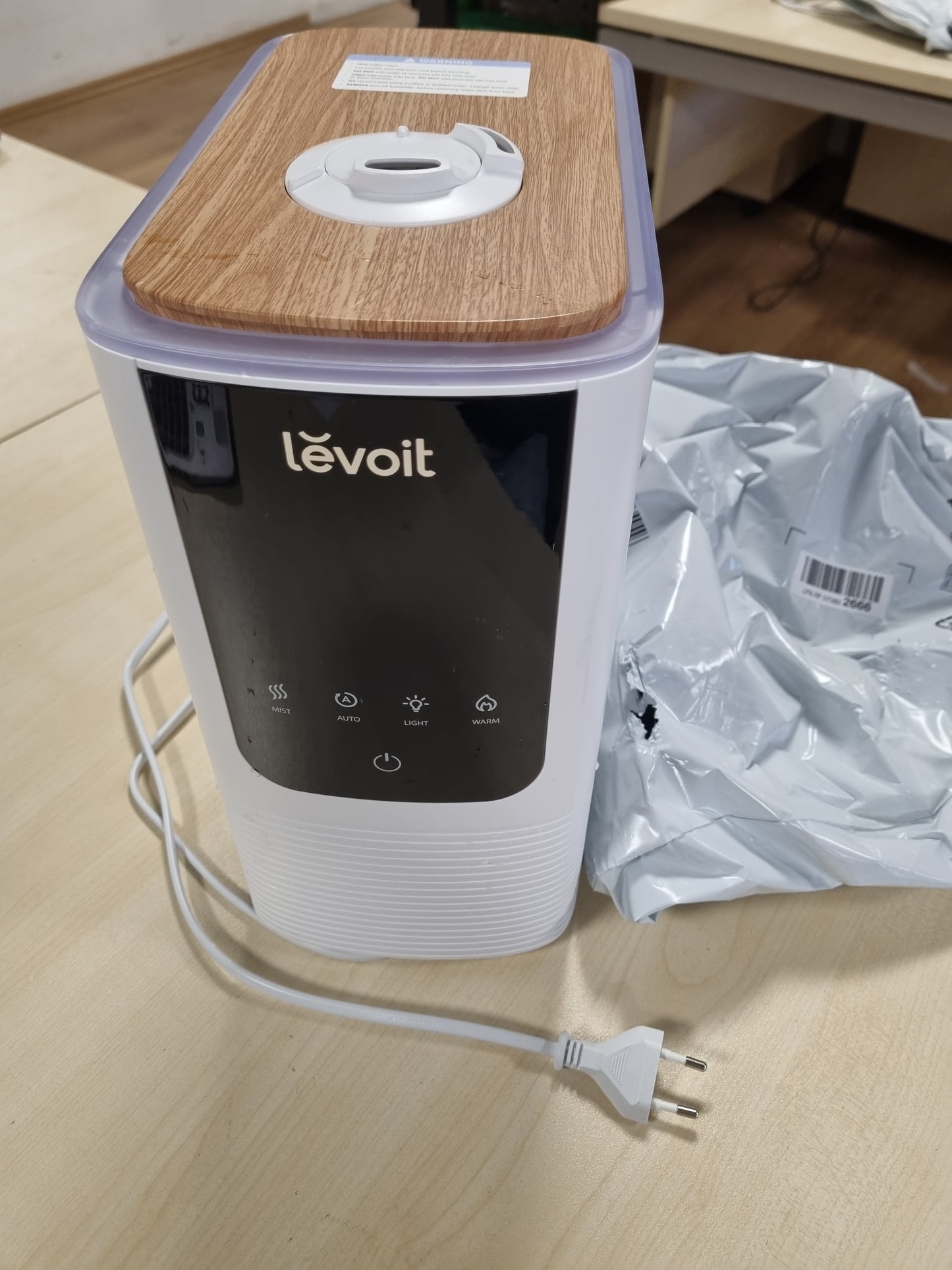 221083 - LEVOIT Lagështues ajri inteligjent WiFi 4.5L me mbushje nga lart, 26dB ultra i qetë, kohëzgjatje funksionimi 45 orë, me dritë nate të rregullueshme, mjegull të ftohtë dhe të ngrohtë, shpërndarës OasisMist 2-në-1 450S
